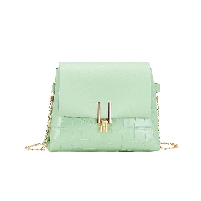 Wucifang Bags Bedrukte Nieuwe Kleine Vierkante Tas Dames Casual Mode Messenger Bag groen