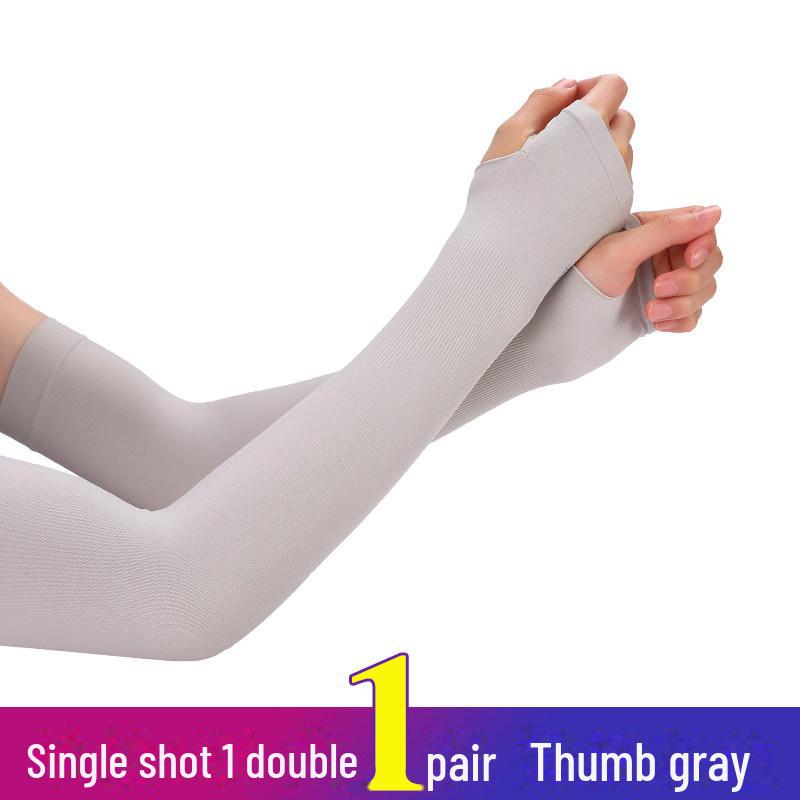 Ice Silk Sun Protection Arm Sleeves for Men & Women - UV Guard, Thin Driving & Cycling Gloves