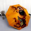 Courage the Cowardly Dog and Scooby-Doo  Pattern, Automatic Folding Umbrella, Portable and Foldable Design, 8 Ribs, a Christmas or Birthday Gift.