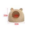 Cat Sleeping Bed Dog Nest Semi-Enclosed Washable Handmade Lightweight Round Pet for