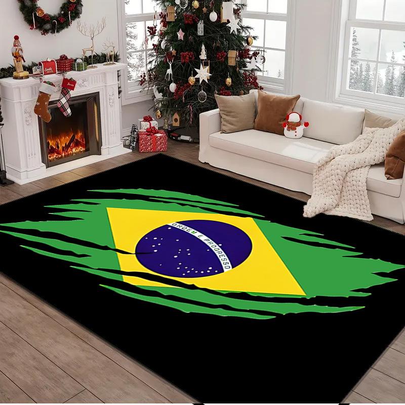 Brazil Rug Area rug for Livingroom, Bedroom, Palyroom, Chair Rug, Office Rug, Floor mat, Large Size Fan Christmas Birthday gift