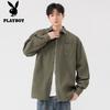 Playboy Men's Heavy Pure Cotton Long Sleeve Casual Shirt