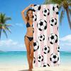 Football Printed Microfiber Beach Towel Quick Dry Absorbent Bath Towel For Seaside Swimming