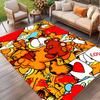Garfield Print Rug, Washable Floor Carpet, For Entryway Dorm Laundry Room Office Study, Home Decor Birthday Christmas Gift