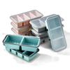 1pc Silicone Freezer Tray with Lid - Durable Kitchen Storage for Soup, Broth & Sauces - Stackable Food Prep Container