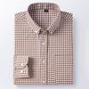 Camicia Oxford da Uomo 100% Cotone Manica Lunga Casual Morbida Traspirante Business Casual Vestibilità Regolare Elegante Camicia Sociale