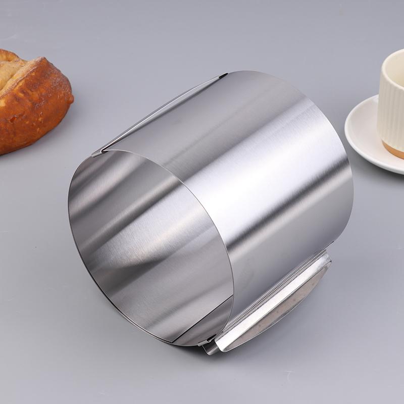 430 Stainless Steel Height 15Cm Retractable Mousse Ring Circle Mold Rustproof Adjustable With Scale Cake Rings For Baking