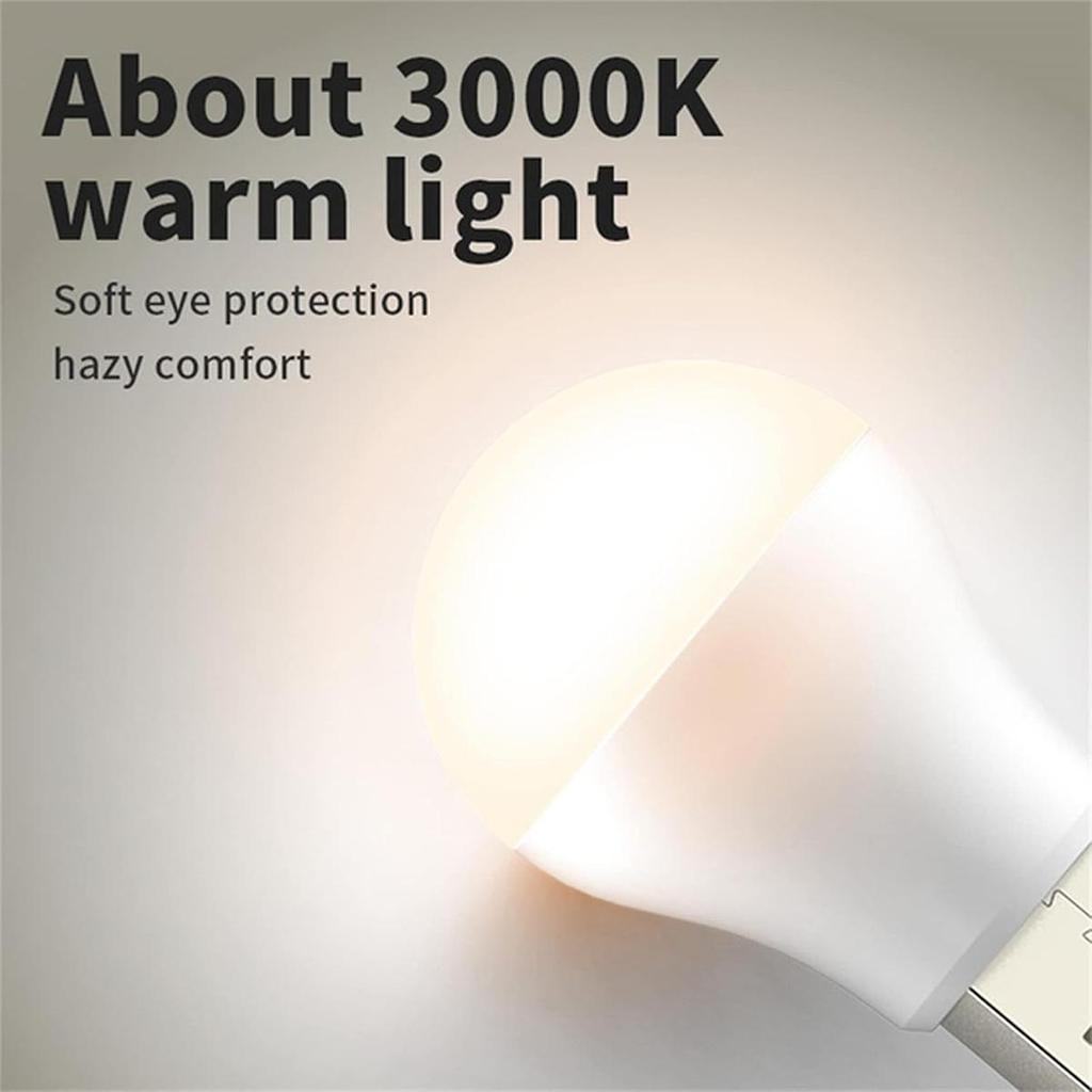 10Pcs Mini USB Night Light Book Night Light Reading LED Lights Cool White Portable Home USB Bedroom Lamps Eye Protection Energy Saving