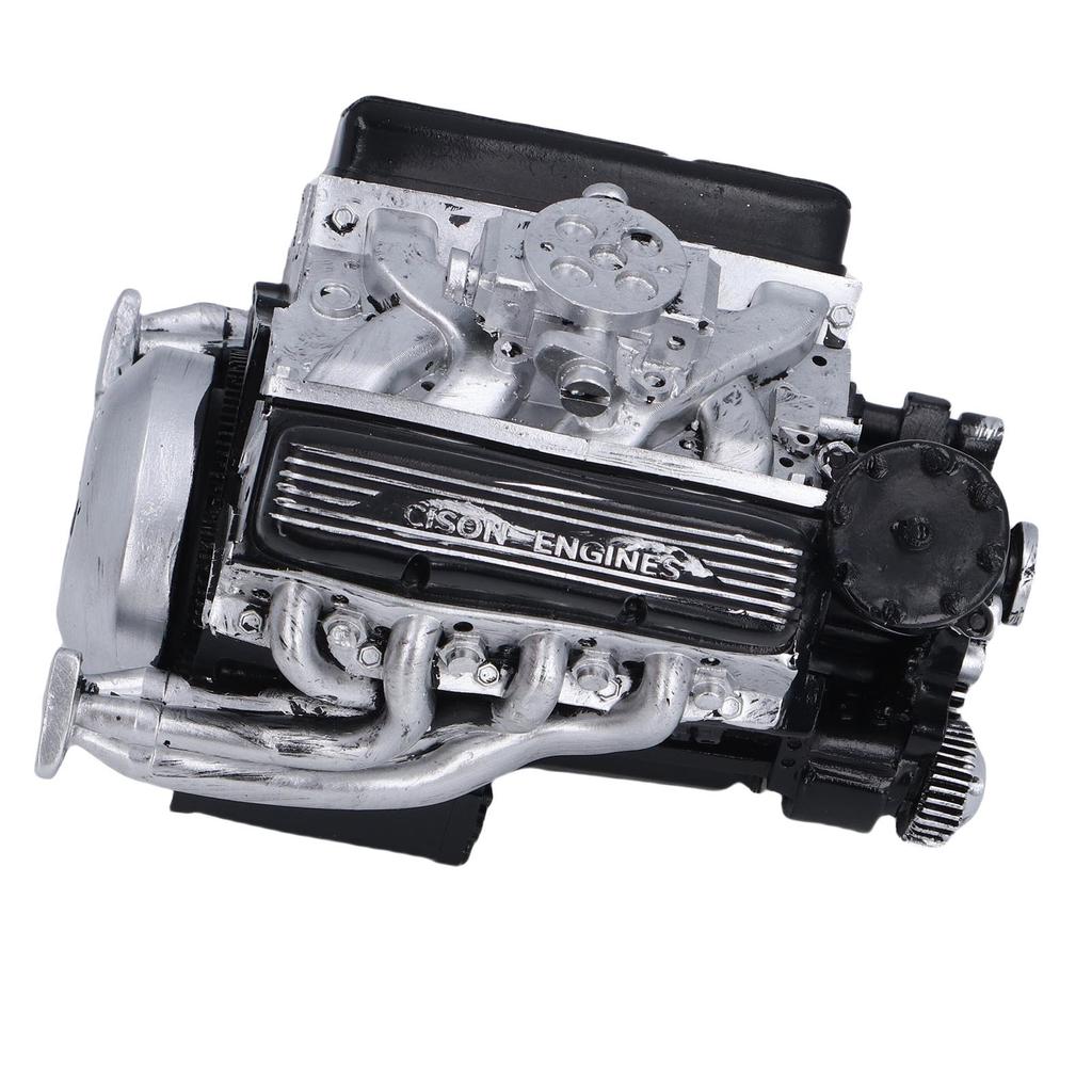 V8 Engine Building Resin V8 Car Engine Model Desktop Display Ornament Home Decoration for Teens Adults