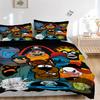 Cartoon Characters Collage Print 3Pcs Bedding Setduvet Cover With 2 Bedropillowcase Home Birthday Gift