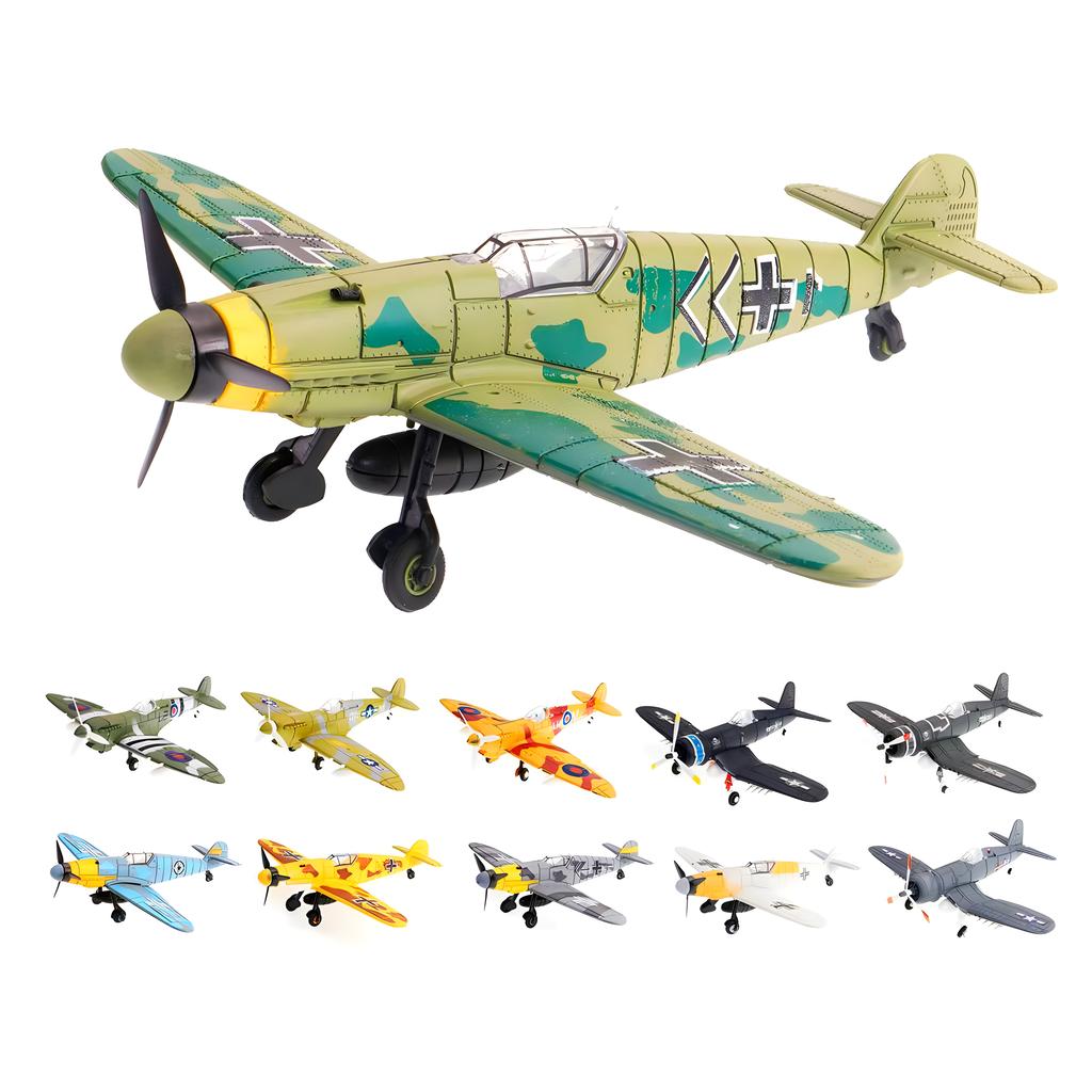 1/48 WW2 US Military MUSTANG P51 F4U Fighter BF109 Hurricane Fighter 4D Assemble Model Airplane Plastic DIY Puzzle Toy Gifts