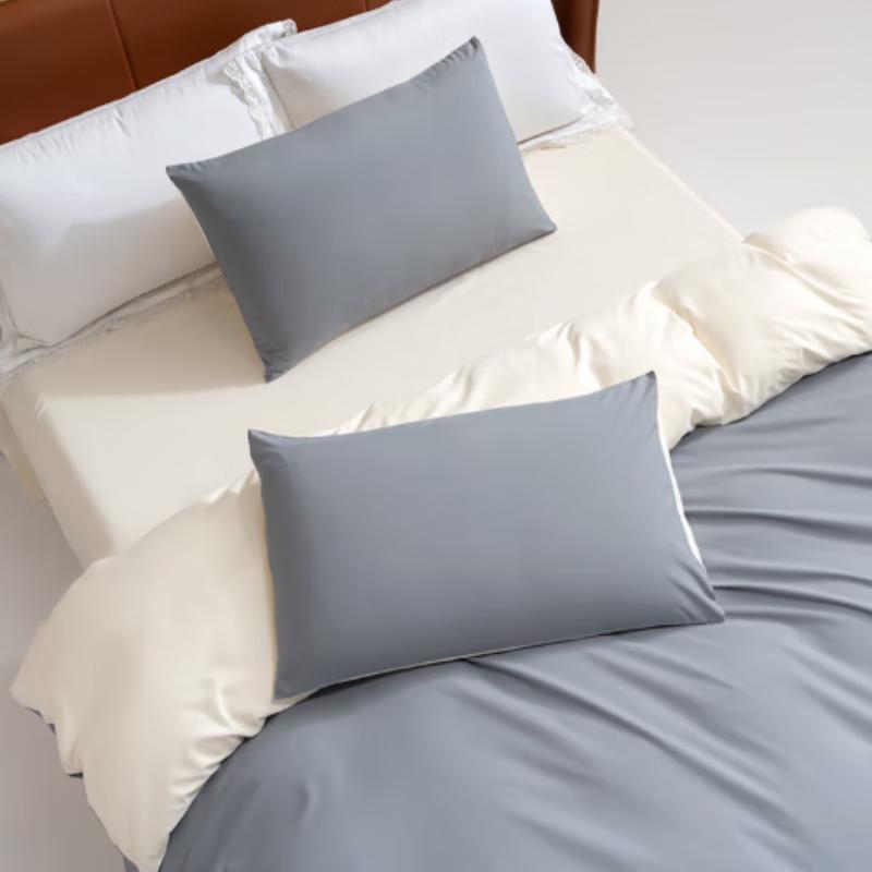 MERCURY Gebürstetes 4-teiliges Bettwäscheset