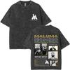 Vintage Gewaschen Rapper Maluma Pretty Dirty Europet Tour 2025 T-Shirt Herren Damen Mode Oversized T-Shirt Männlich Hip Hop7