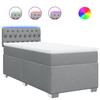 Maison Exclusive - Sommier à lattes de lit avec matelas gris clair 80x200 cm tissu