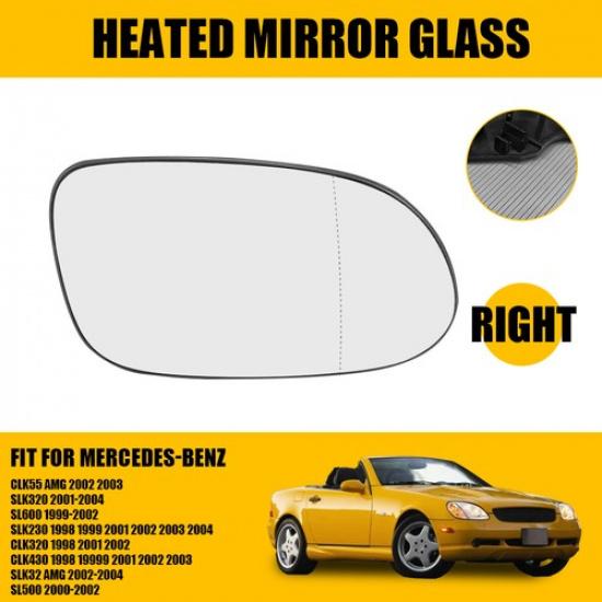 Left Right Mirror Glass Power Heated For Mercedes-Benz SLK230 CLK55 SLK320 SL600 1PCS-Right