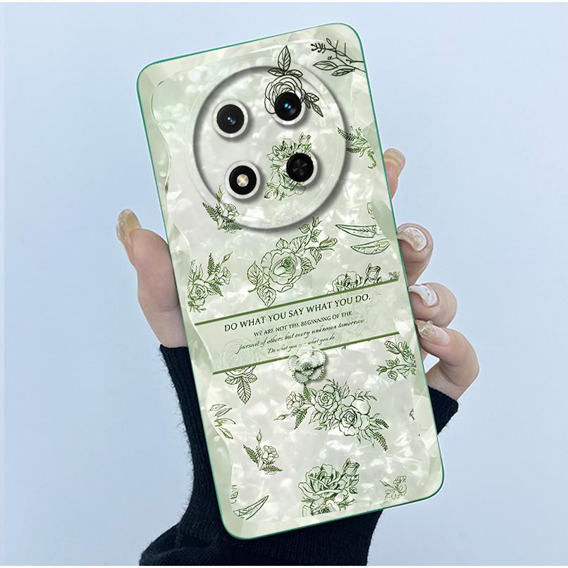 For Honor X9C 2024 Case Simplicity Flower Liquid Soft Silicone Back Cover for HonorX9c X 9C Phone Funda Magic7 Lite Bumper Shell