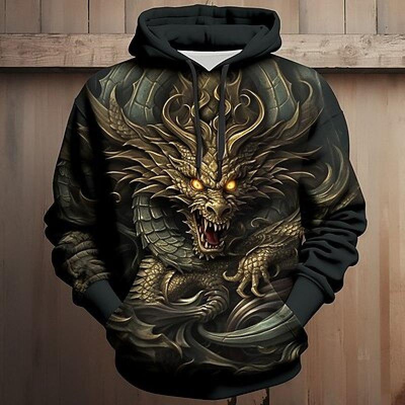 

Мужская повседневная толстовка с 3D принтом и рисунком животных, толстовка с капюшоном для спорта на открытом воздухе, праздника и отпуска, черная толстовка с капюшоном и принтом на переднем кармане 6XL