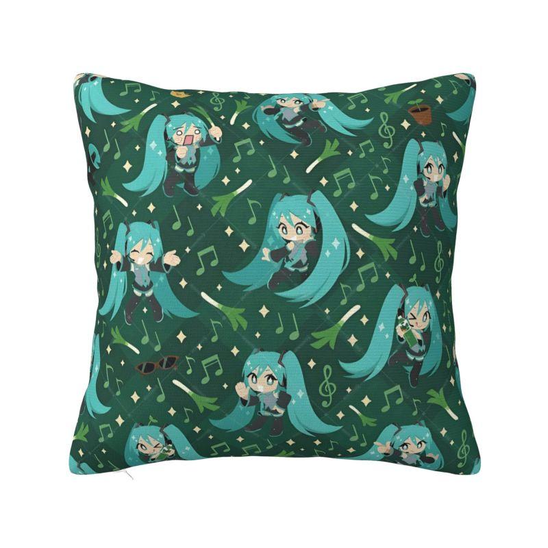 Custom Hatsunes Miku Anime Nordic Throw Pillow Covers Cartoon Manga Chair Cushion