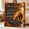 Personalized Bonus Daughter Blanket, Bonus Daughter Gift from Mom, Stepdaughter Gift, Bear Mom & Cub Fleece Blanket, Birthday Christmas Gift