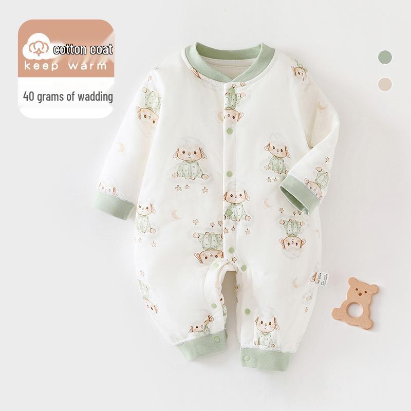 A-Class Baby Romper: Warm, Padded Spring/Autumn Cotton Jumper for Newborns Boys & Girls