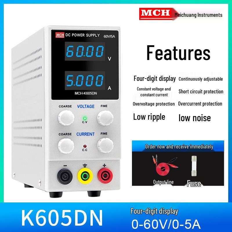 30V 5A/10A Adjustable DC Power Supply with Digital Display and Ammeter