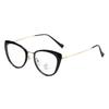 Trendy Photochromic Cat Eye Glasses Anti Blue Light Ultra Light Non Prescription Flat Glasses Alloy TR Frame