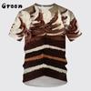 T-shirt Graphique Cerise Sucrée Gâteau Pour Hommes Vêtements Unisexe Impression 3D Fruit Dessert T-shirt Décontracté Après-midi