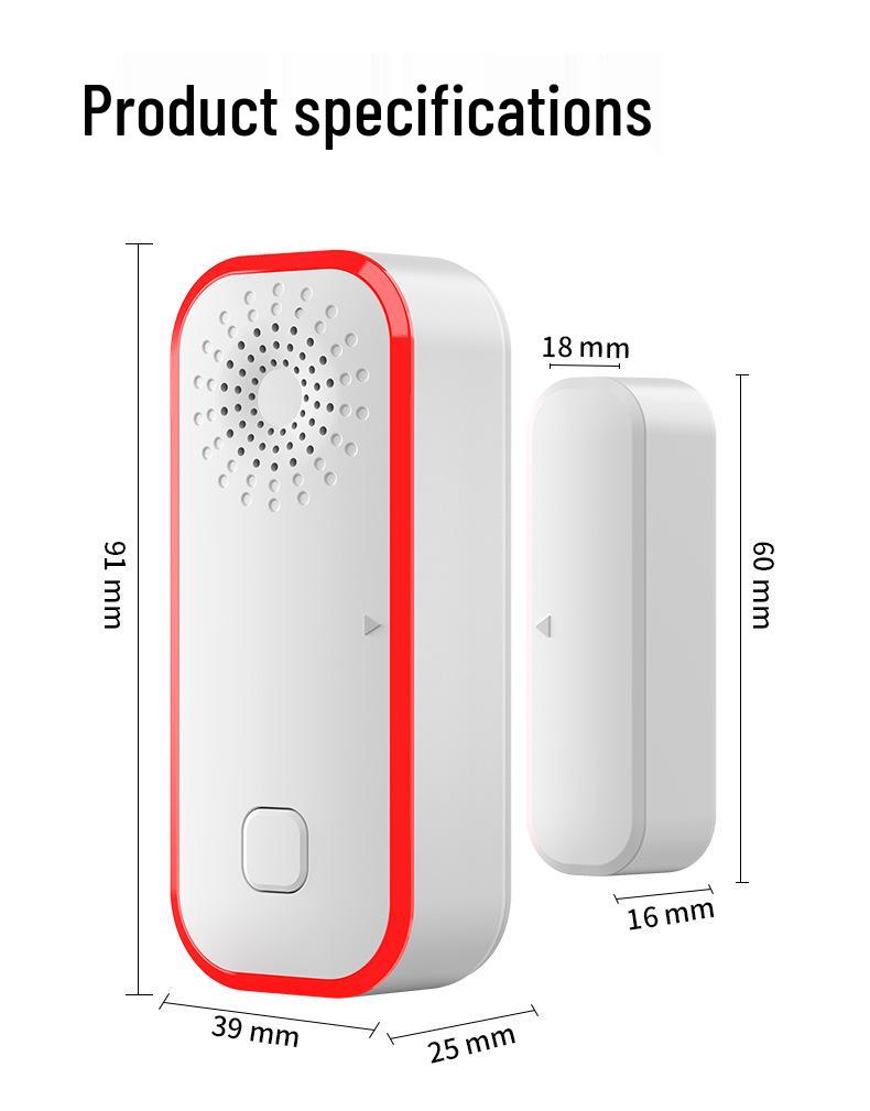 Allarme Sensore Magnetico WiFi per Porte/Finestre con Rilevamento Intelligente a Basso Consumo