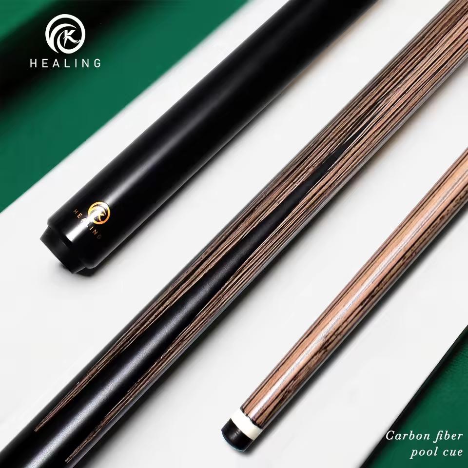 HEALING Pool Cue Black Technology Billiard Cue Sticks 12mm Tip Radial Pin Joint 142cm/55.9inch Length 19~21oz Weight