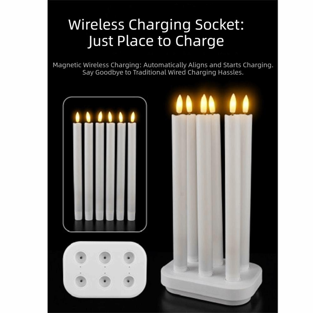 Remote Controlled LED Taper Candles Flickering Effect Atmosphere Night Lamp  Home Wedding Decor