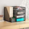 Multi-functional Desk File Organizer Space-saving Multi-layer Bookshelf  Office Use