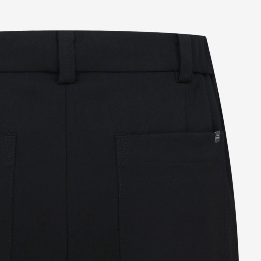 SIEG Wool Stretch Volume Tapered Setup Pants Black (Pjfah4235)