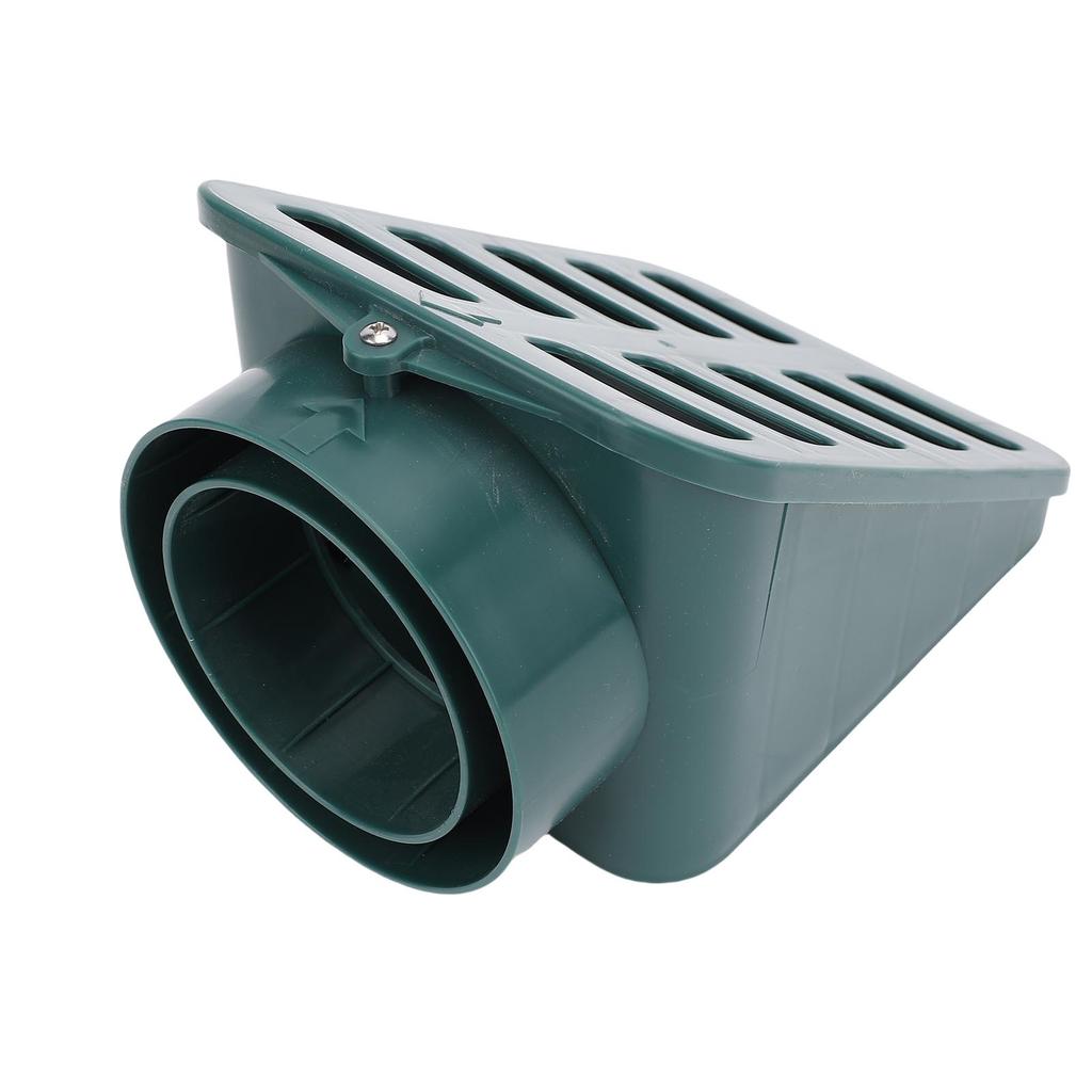 Lawn Grate Yard Drain Angled Robust PP Heavy Duty Mitered Drainage Grate for 3 4 Inch Interface Pipe Green