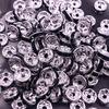 NEW 50pcs 8mm Czech Crystai Rhinestone Glass Round Loose Spacer Beads for Jewelry Making DIY Bracelet Necklace