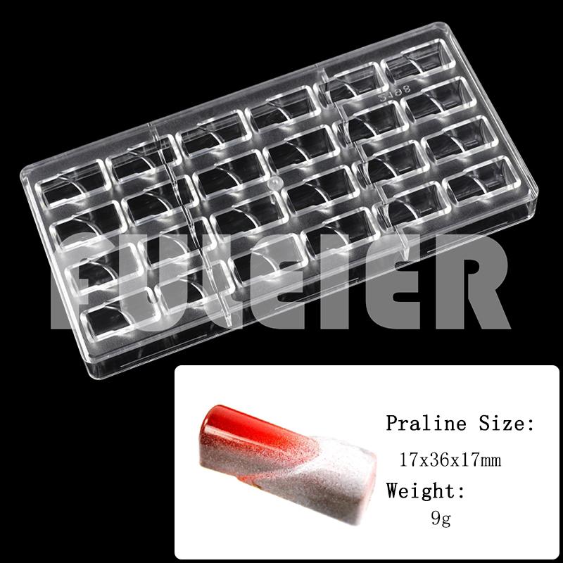 3D Polycarbonate Chocolate Mold For Baking Candy Bar Mould Sweets Bonbon Chocolate Cake Decoration Confectionery Tool Bakeware