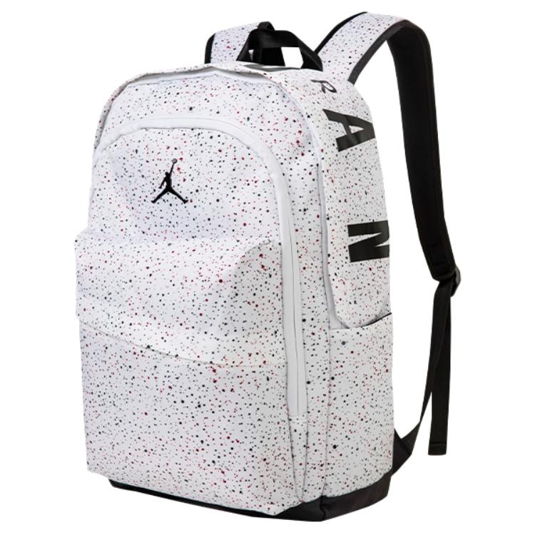 Jordan Student Casual Polyester Backpack Large Unisex Backpacks White Starry-Sky JD2133032GS-008
