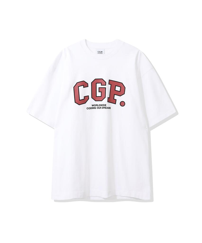 CGP Big Oversized Cgp Arch Logo Short Sleeve T-Shirt - White