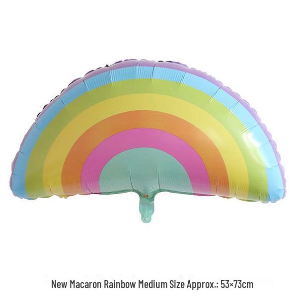 Rainbow Parachute Hot Air Balloon Birthday Decoration Foil Balloons
