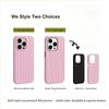 Cute Sweet Minimalist Retro Pink Red Vertical Striped Pattern Film Aesthetic Protective Shockproof Bumper Phone Case For iPhone 14 15 16 Pro Max Plus