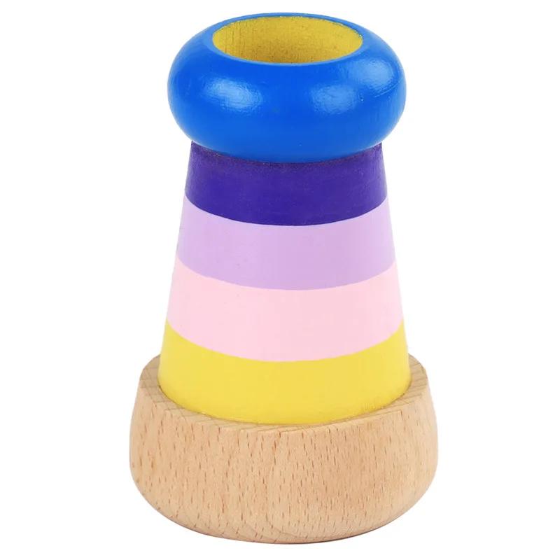 Non-Toxic Wooden Magical Mini Kaleidoscope Toys Bee Eye Effect Polygon Prism Children Learning Early Educational Toy For Kids Puzzle Games
