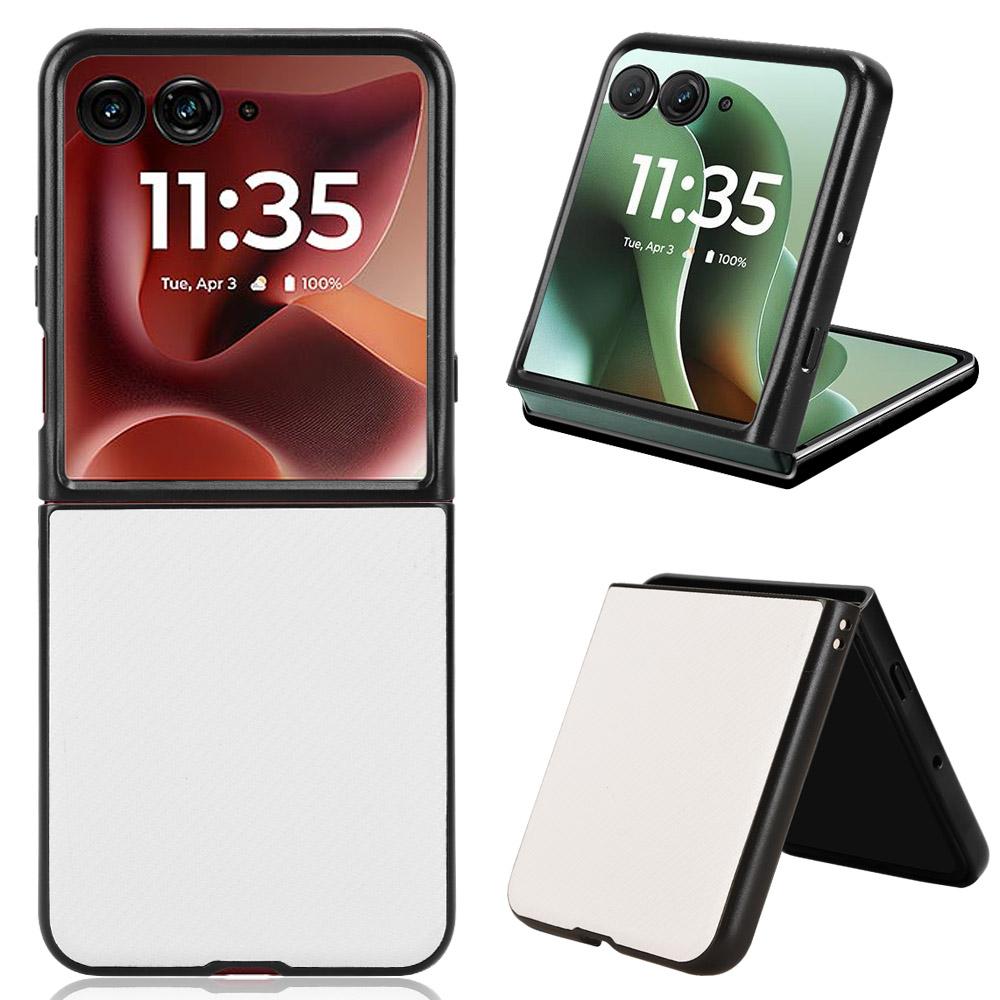 Für Motorola Razr 60 Ultra 5G Hülle Kohlefaser-Textur Stoßfest PU+PC Handyhülle