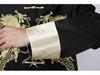 Men's Chinese-Style Retro Embroidered Dragon Tang Suit Long Sleeve Top: Ideal for Formal Events and Performances.