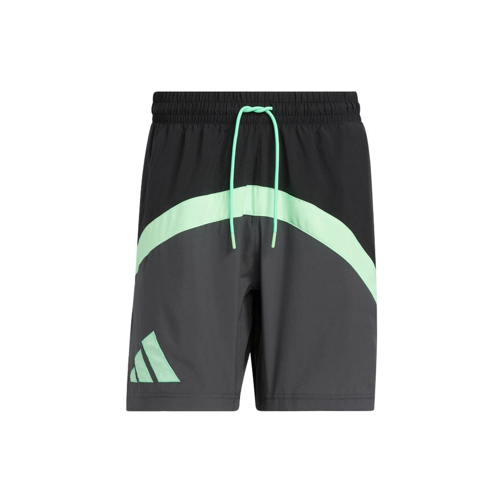 Adidas Galaxy Striped Logo Print Drawstring Straight-Leg Shorts Men Bottoms Black IC1955