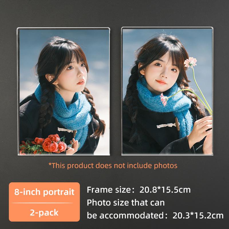 -Özel Modern Tasarım Hafif Akrilik Fotoğraf Çerçevesi Küçük Resim Sergileme Buzdolabı Mıknatıslı Fotoğraf Çerçevesi