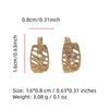 Golden Plated Hollow Zirconia Huggie Hoop Earrings for Women Jewelry Wedding Party Accessories