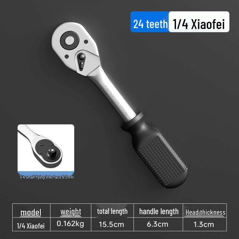 

Versatile Quick-Release Ratchet Wrench Set - Large, Medium, Small - 72 Teeth, Universal Bidirectional Design for Heavy-Duty and Household Use
