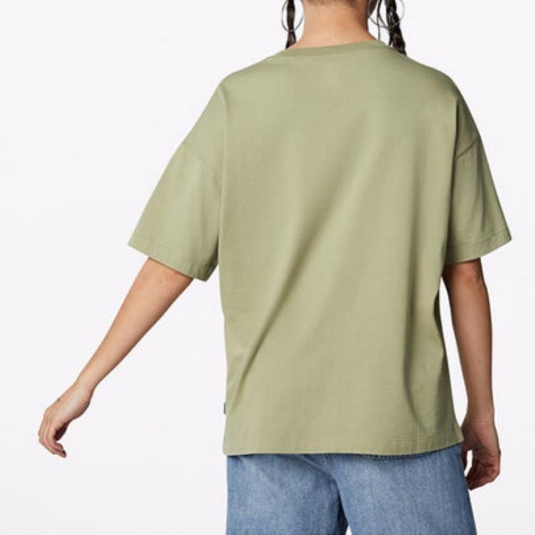 Converse T Shirt Women's Light Gray Green 10018940-A04