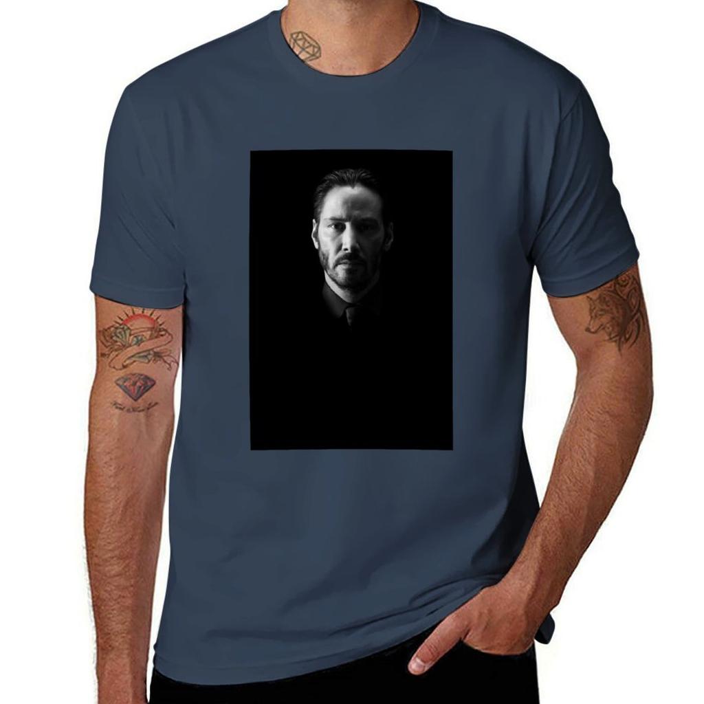 Keanu R Photo Sticker TShirt Everyday Wear Basic Short Sleeve Top TShirt