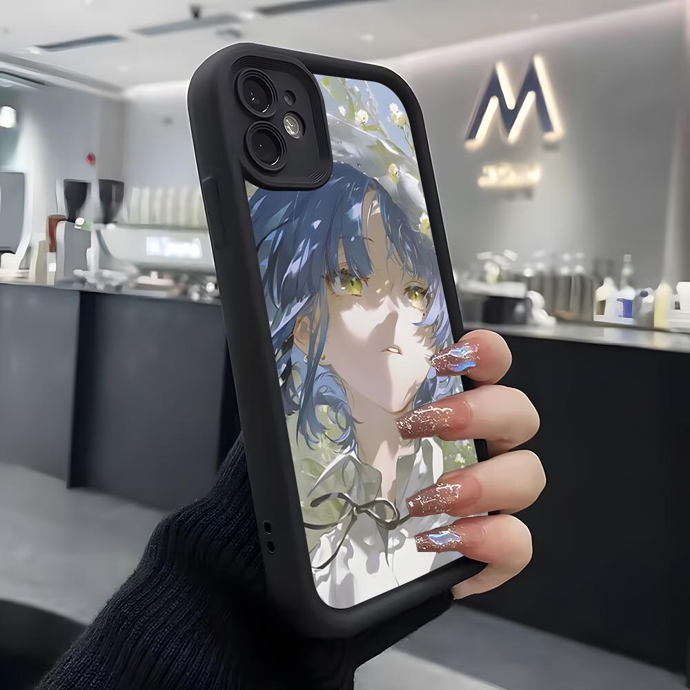 Anime Bocchi The Rock Ryo Yamada Phone Case For IPhone Air 17 Pro Max 16 E 15 14 Pro Max 13 12 11 Mini Plus Soft Silicone Black