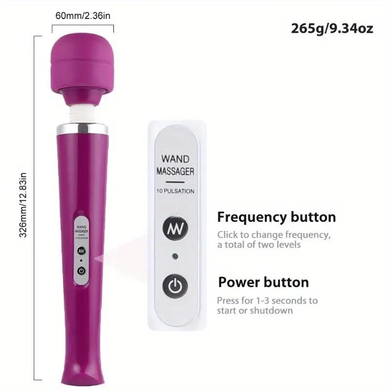 Oversized Head Vibrator AV Rod Stimulation Massager Female Masturbator Powerful Vibration Massage Stick Adult Sex Toy for Women